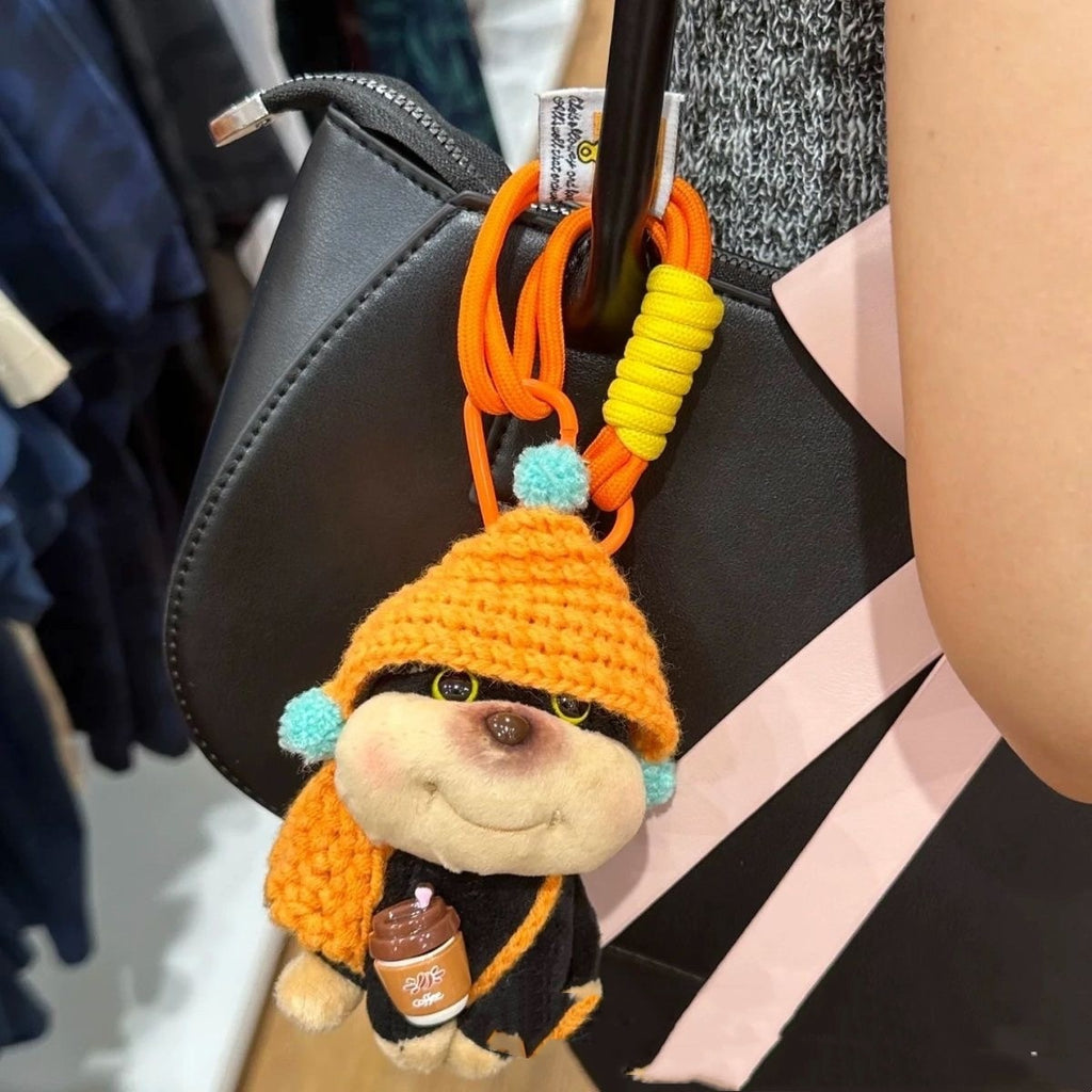 Bee Puppy Plush Keychain