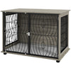 37" Indoor Dog Crate Furniture End Table w/ Plush Washable Cushion, Lockable Door, for Large Size Dogs | PawHut-0
